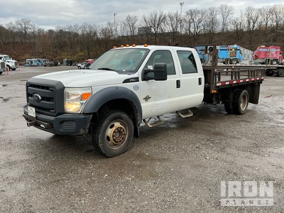 2012 Ford F-550 XL 4x4 Crew Cab Platte vrachtwagen (Inoperable)