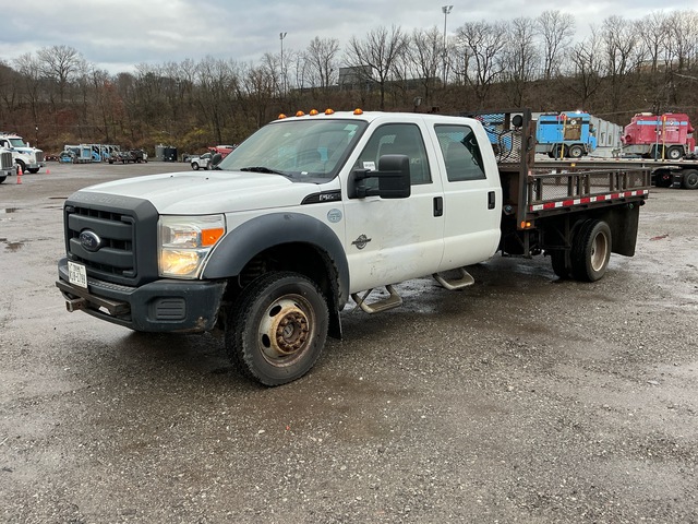 2012 Ford F-550 XL 4x4 Crew Cab Flatbed Truck (Inoperable)