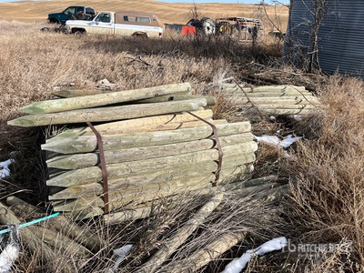 Approximately 100 pcs 4 in X 5 ft Fence Post