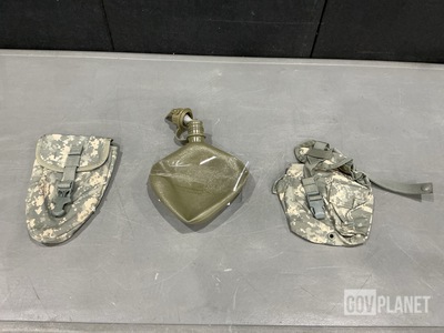 (214) Canteen Pouches, (101) Water Canteens & Assorted Items