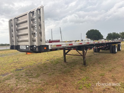 2010 Direct DT48CTWSAW-P 48 ft T/A Spread Axle Flatbed Trailer