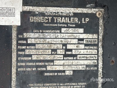 2010 Direct 48 ft T/A Flatbed Trailer