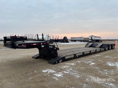 2020 Globe Tri/A Double Drop Removable Gooseneck Lowboy Trailer