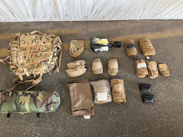 (19) Pairs of Elbow Pads, (102) Ammunition Magazine Pockets & Assorted Items