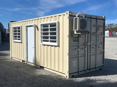 2025 20 ft x 8 ft Skid-Mounted Storage Container Bureau mobile (Unused)