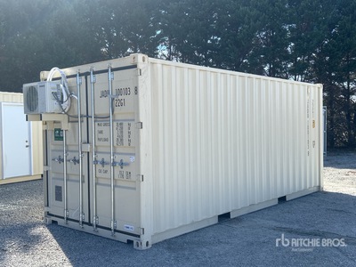 2025 20 ft x 8 ft Skid-Mounted Storage Container Mobile Office (Unused)