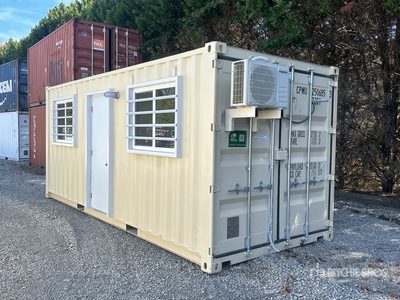 2025 20 ft x 8 ft Skid-Mounted Storage Container Bureau mobile (Unused)