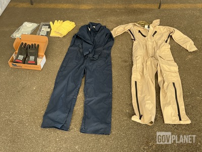 (8) Utility Coveralls, (2) Fuel Handlers Coveralls & Assorted Items