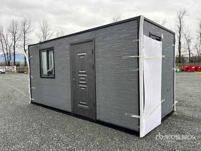 Simple Space 16 ft 7 in x 7 ft 4 in Gray Metal Mini ADU Tiny Home