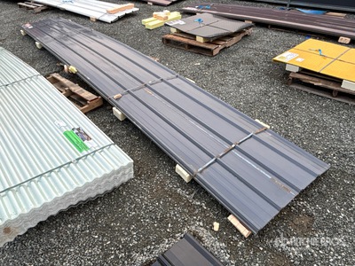 Quantity of (20) 3 ft x 19 ft 8 in Grey Metal Roof Panels (Unused)