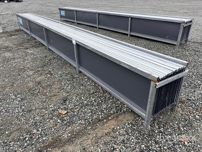 Quantity of (30) 2 ft 6 in x 19 ft 8 in Grey Metal Roof Panels (Unused)