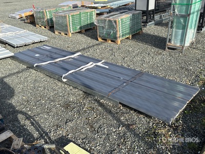 Quantity of (30) 3 ft x 12 ft Grey Metal Roof Panels (Unused)