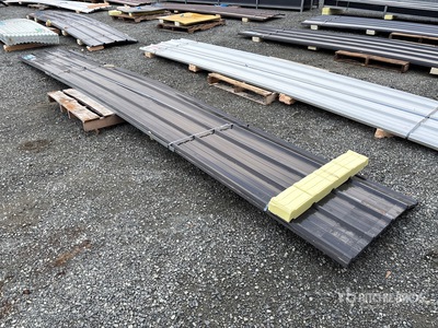 Quantity of (20) 3 ft x 19 ft 8 in Black Metal Roof Panels (Unused)