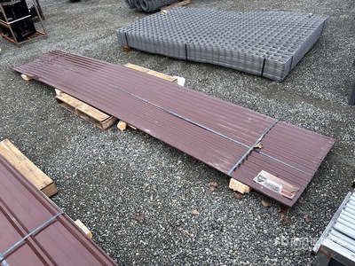 Quantity of (30) 3 ft x 16 ft Brown Metal Roof Panels (Unused)
