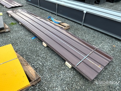 Quantity of (30) 3 ft x 16 ft Brown Metal Roof Panels (Unused)