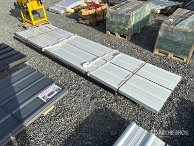 Quantity of (70) 3 ft x 12 ft White Metal Roof Panels (Unused)