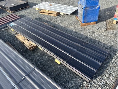 Quantity of (70) 3 ft x 12 ft Black Metal Roof Panels (Unused)
