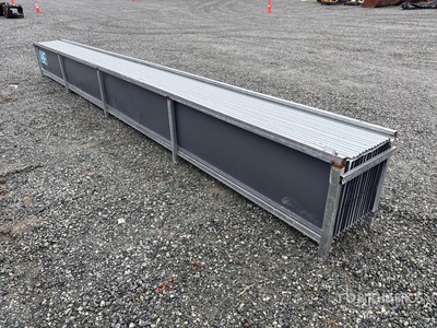 Quantity of (30) 2 ft 6 in x 19 ft 8 in Grey Metal Roof Panels (Unused)