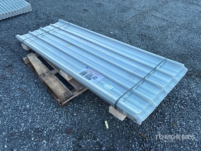 Quantity of (30) 3 ft x 7 ft 10 in Corrugated Polycarbonate Roof Panel Clear (Unused)