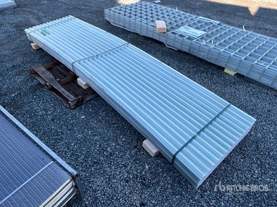 Quantity of (100) 3 ft x 12 ft Corrugated Polycarbonate Roof Panel Clear (Unused)