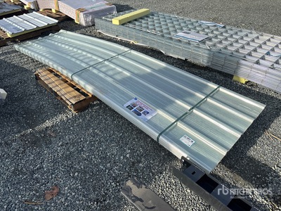 Quantity of (30) 35 in x 12 ft Polycarbonate Roof Panel Clear (Unused)