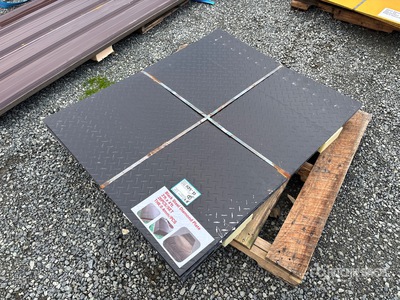 Quantity of (20) 3 ft x 4 ft Black Diamond Plate (Unused)
