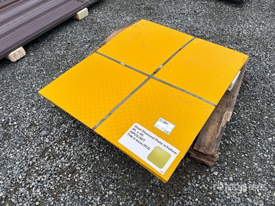 Quantity of (20) 3 ft x 4 ft Yellow Steel Diamond Plate (Unused)