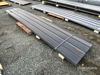 Quantity of (30) 3 ft x 16 ft Black Metal Roof Panels (Unused)