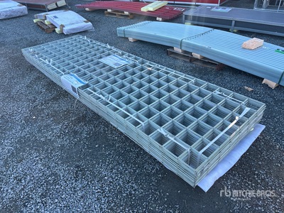 Quantity of (40) 3 ft 6 in x 11 ft 8 in Galvanized Wire Mesh Sheet Fencing