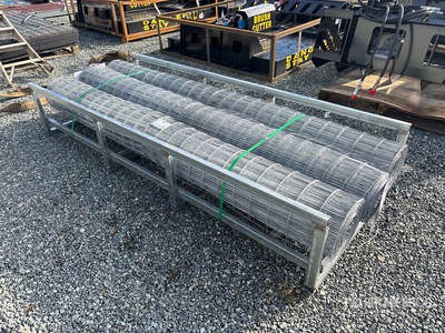 Quantity of (6) 66 ft x 4 ft Galvanized Welded Wire Mesh Fencing (Unused)