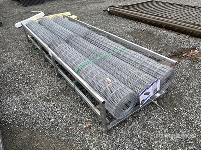 Quantity of (6) 66 ft x 5 ft 9 in Galvanized Welded Wire Mesh Vallas (Unused)