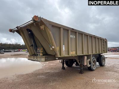 2008 Benalu C34CSB01 T/A Remorque Benne 2 Essieux End Dump Trailer (Inoperable)