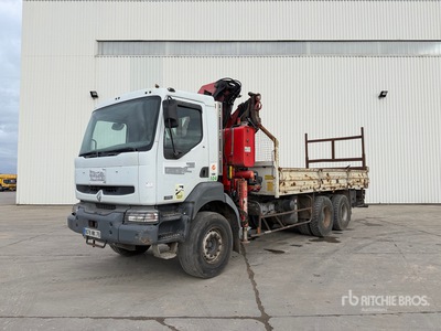 2003 Fassi F270A Articulated Boom on 2003 Renault Kerax 380 6x4 Camion Plateau Avec Grue Pritschenwagen mit Kran