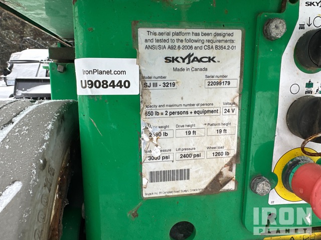 ELEVADOR TIJERA 2016 SKYJACK SJIII3219