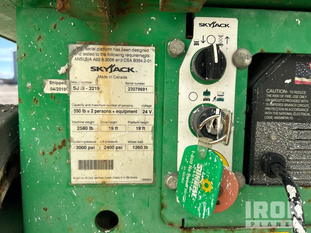 ELEVADOR TIJERA 2015 SKYJACK SJIII3219