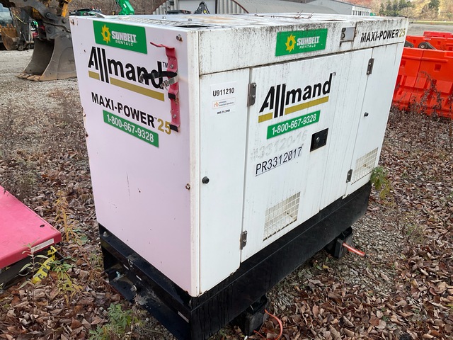 2016 Allmand SDG25S-8E1 25 kVA Mobile Generator Set (Inoperable)