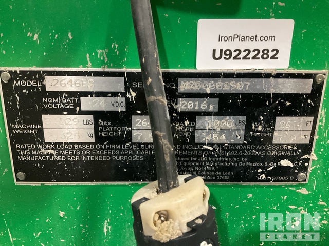 ELEVADOR TIJERA 2016 JLG 2646ES