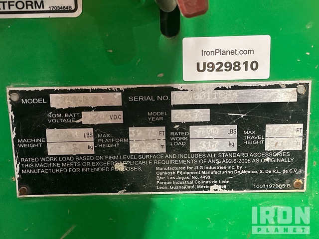 ELEVADOR TIJERA 2017 JLG 3246ES