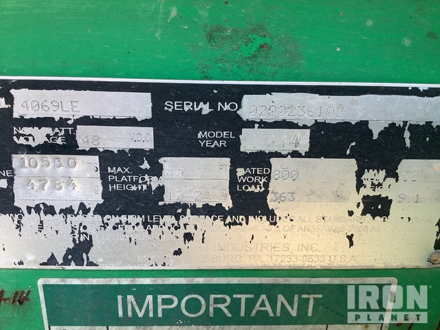 ELEVADOR TIJERA 2014 JLG 4069LE