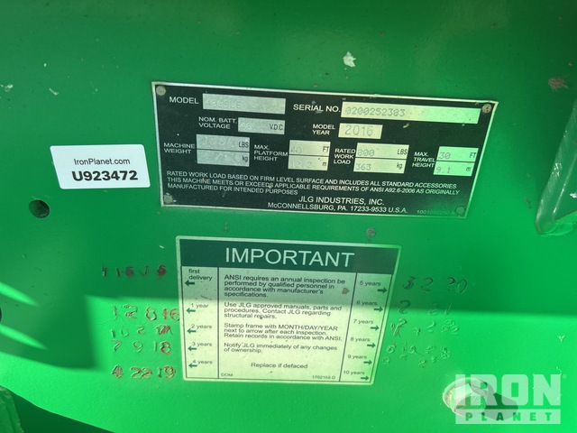 ELEVADOR TIJERA 2016 JLG 4069LE