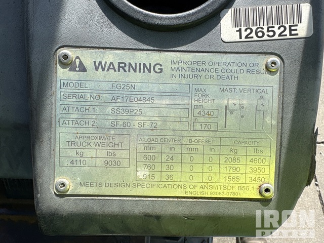 MONTACARGAS 2018 MITSUBISHI FG25N