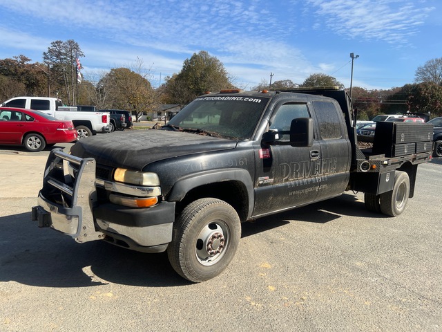 2001 Chevrolet 3500 LT 4x4 Crew Cab Flatbed Truck