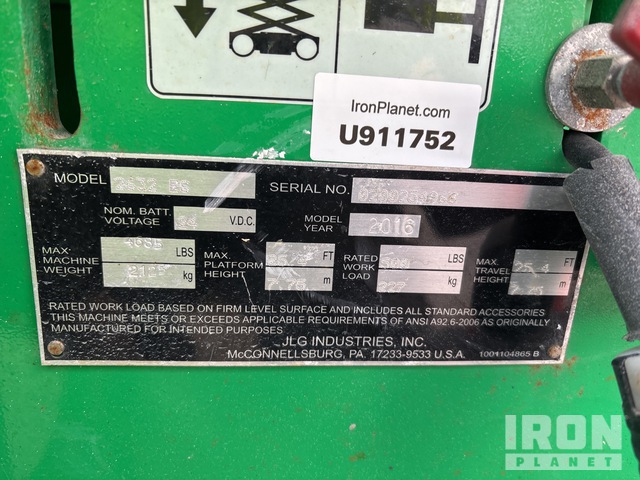 ELEVADOR TIJERA 2016 JLG 2632ES