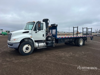 Hiab 105 10140 lb Knuckle Boom on 2013 International 4300 4x2 Boom Truck