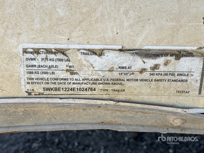 2014 Freedom 7X12TA2 13 ft T/A Enclosed Trailer