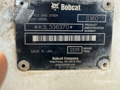 2011 Bobcat S160 Chargeuse à direction à glissement