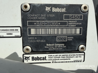 2021 Bobcat S450 Skid Steer Loader