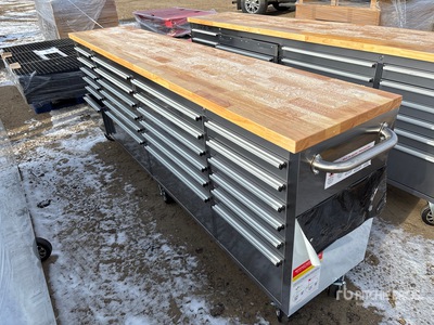 8 ft 24-Drawer Workbench (Unused)