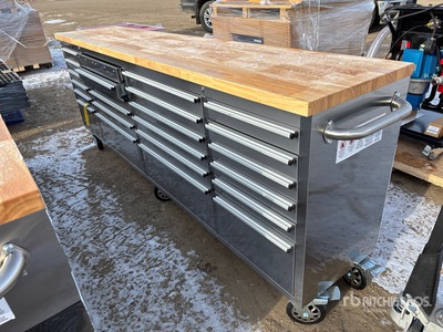 8 ft 24-Drawer Workbench (Unused)