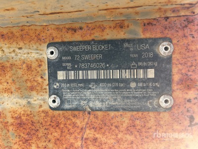 2018 Bobcat 72 Sweeper Skid Steer Sweeper
